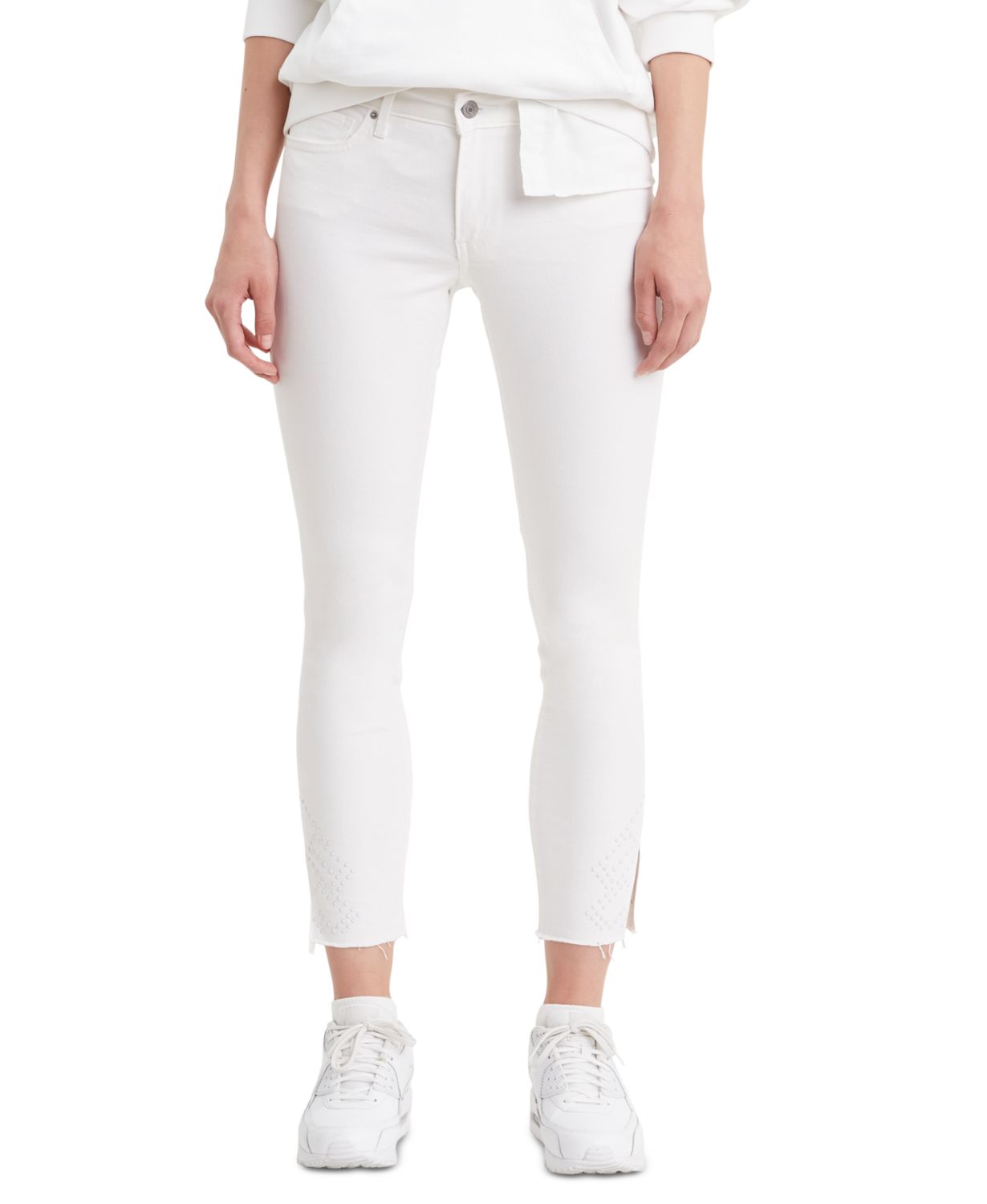 macys levis white jeans