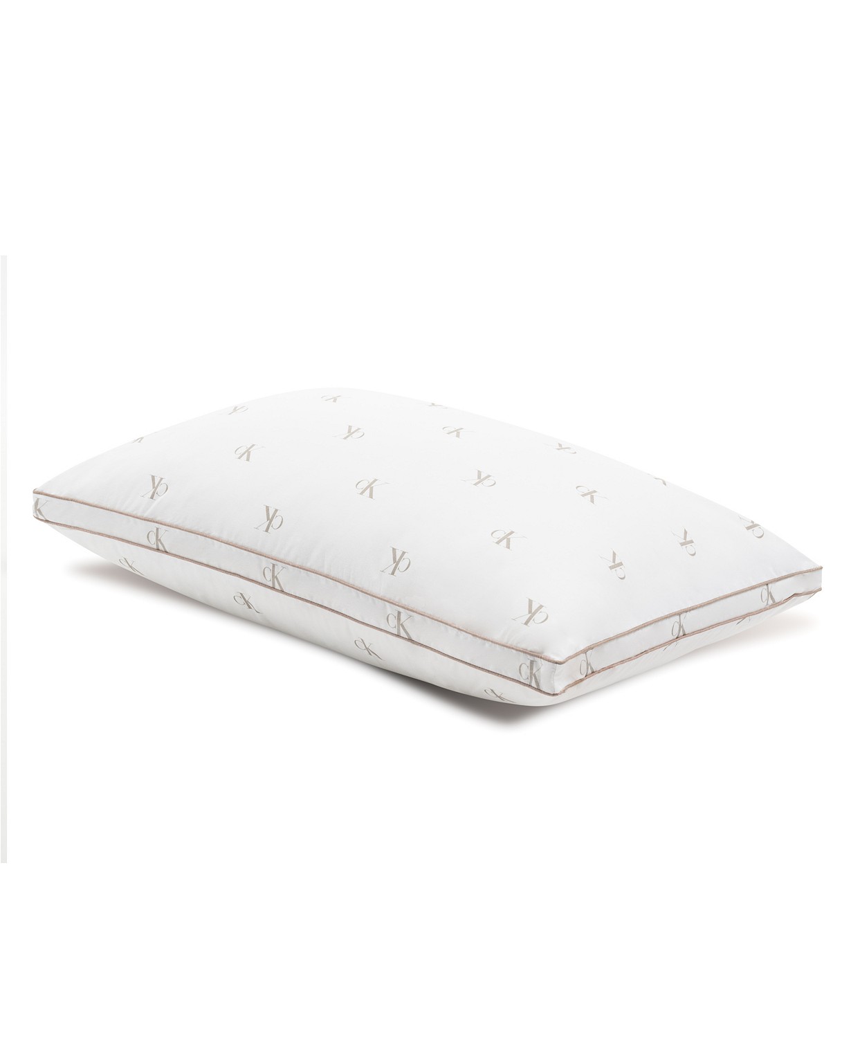 Calvin Klein Standard Queen Monogram Logo Cotton Pillow Firm Support