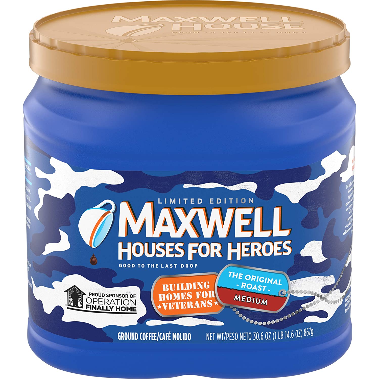 30.6-Oz Maxwell House Original Ground Coffee (Medium Roast) $4.75 w/ S&S + Free S&H w/ Prime or $25+