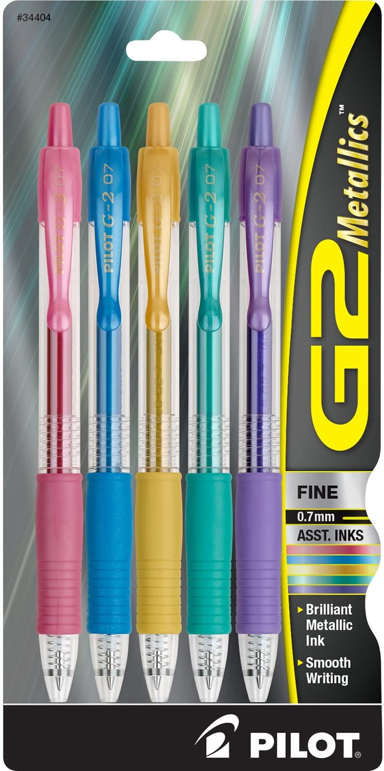 5-Pack Pilot G2 Metallics Gel Fine Point Pens (Metallic Ink) $4.85 + Free Shipping