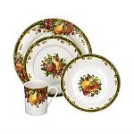 Reed &amp; Barton Colonial Williamsburg Winter's Garland 4-Piece Dinnerware Set, Service for 1 for $13.39