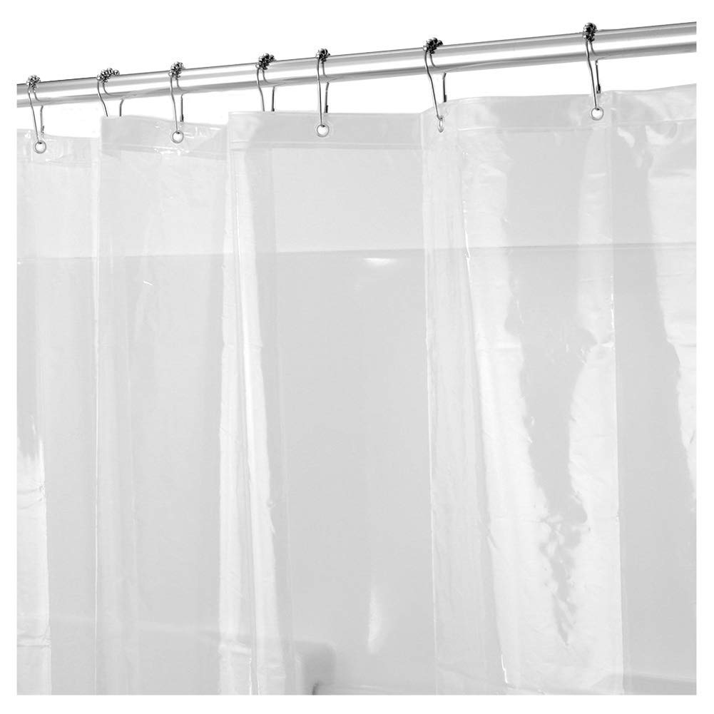 Caitlin White Heavy Duty 10 Gauge Peva Shower Curtain Liner