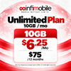 12-Month Infimobile Prepaid Unlimited Plan w/ 10GB Monthly Data