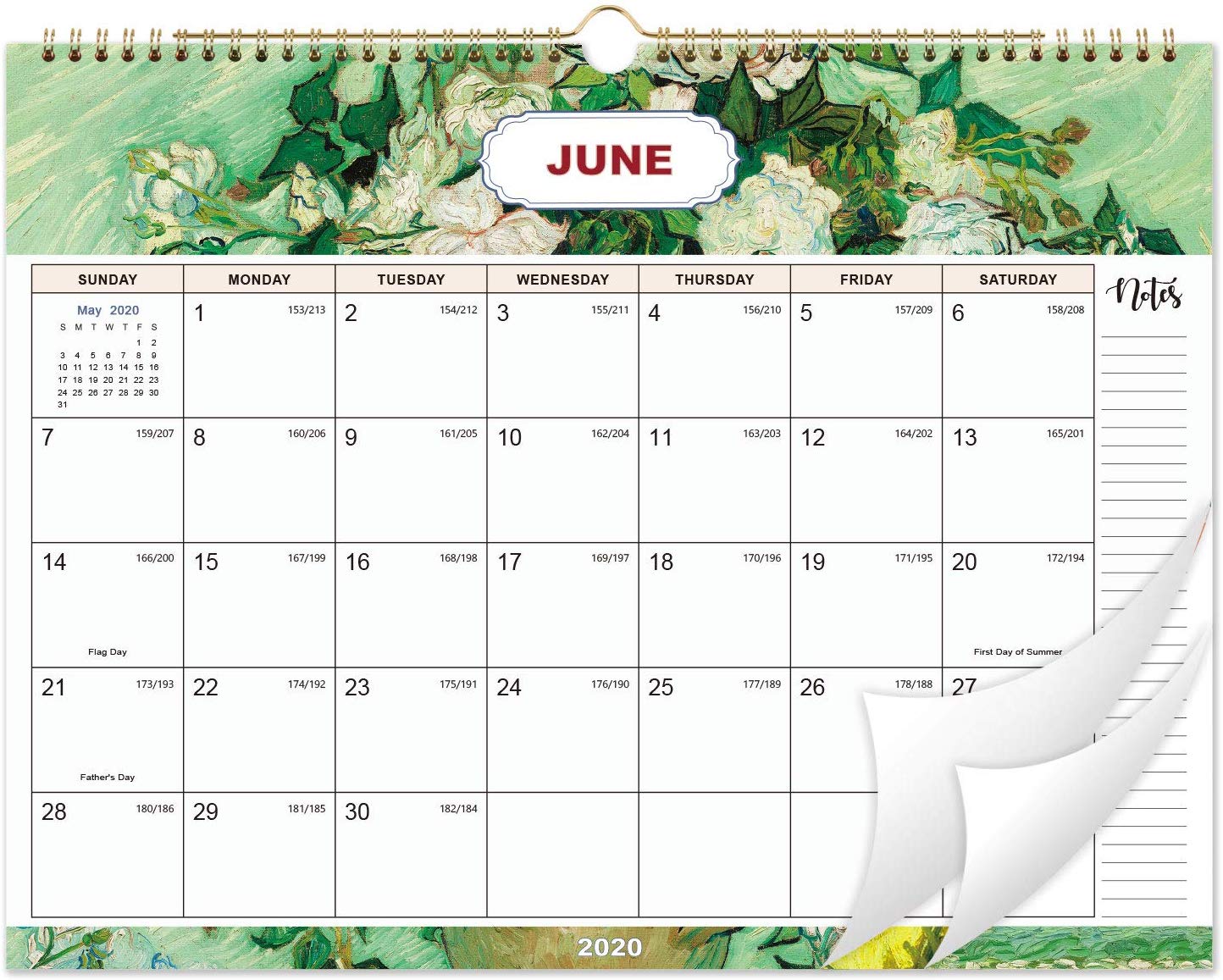 2020 Monthly Wall Calendar with Thick Paper 11.5" x 15" Twin-Wire Binding $4.29