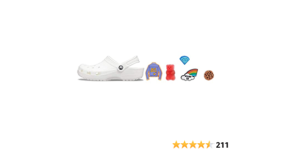Crocs Mens and Womens Classic Clog w/Jibbitz Charms 5-Packs for Her - $15