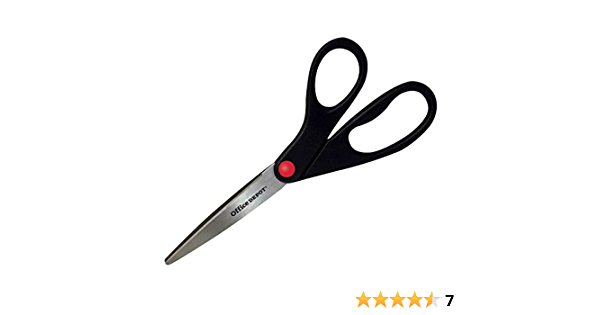Office Depot Economy-Priced Scissors, 8in. Straight, Black Handles, Pack Of 2 - $2
