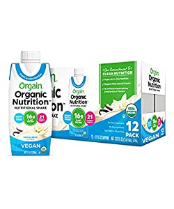Orgain Organic Vegan Plant Based Nutritional Shake, Vanilla Bean - 12 Pack - $17.78 - Deal of the Day