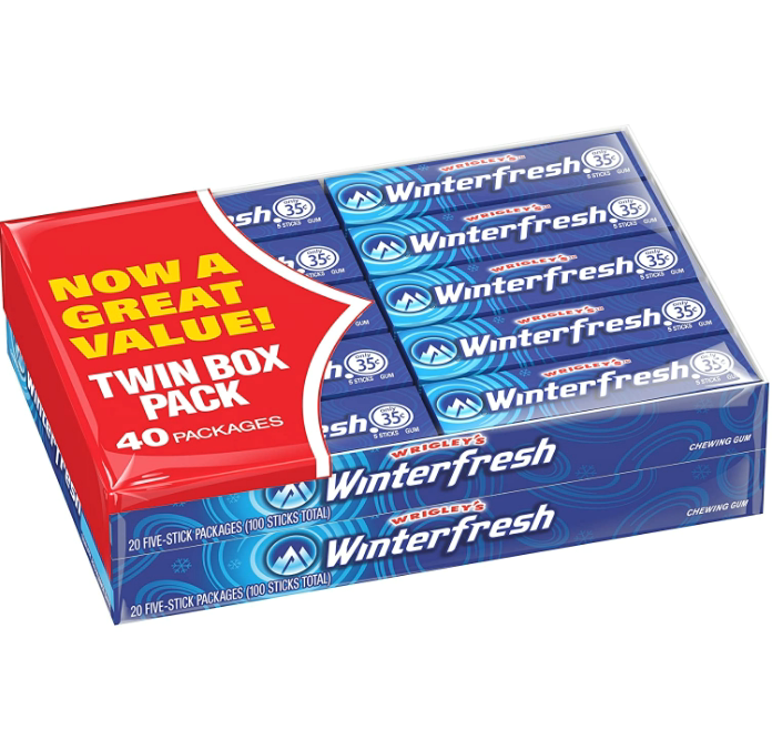 Wrigley's Winterfresh Gum, 5 Count, Pack of 40 S&S $6.6