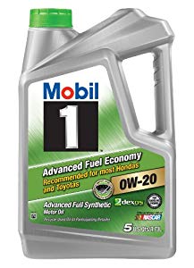 Mobil 1 0W-20 Advanced Fuel Economy Full Synthetic Motor Oil, 5 qt. $25.47