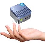 GMKtec Mini PC with Preinstalled Windows 11 Pro, G5 Micro Desktop Computer, 12th Gen Intel Alder Lake N97 (up to 3.60GHz) 12GB DDR5 256GB Sky Blue - $124.19 - Free Shipping