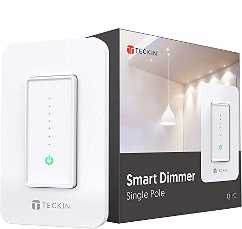 TECKIN Smart WiFi Dimmer Light Switch, Works with Alexa + Google $12.09