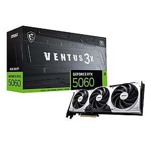 MSI GeForce RTX 5060 8G VENTUS 3X OC - Graphics card - GeForce RTX 5060 - 8 GB GDDR7 - PCIe 5.0 x16 - 3 x DisplayPort,HDMI