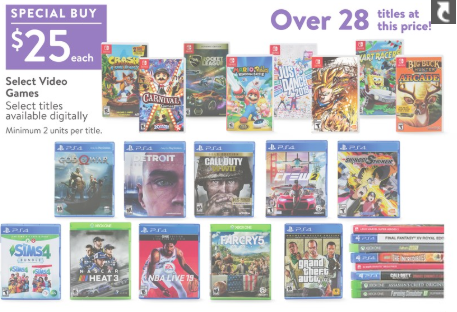 walmart video games on sale