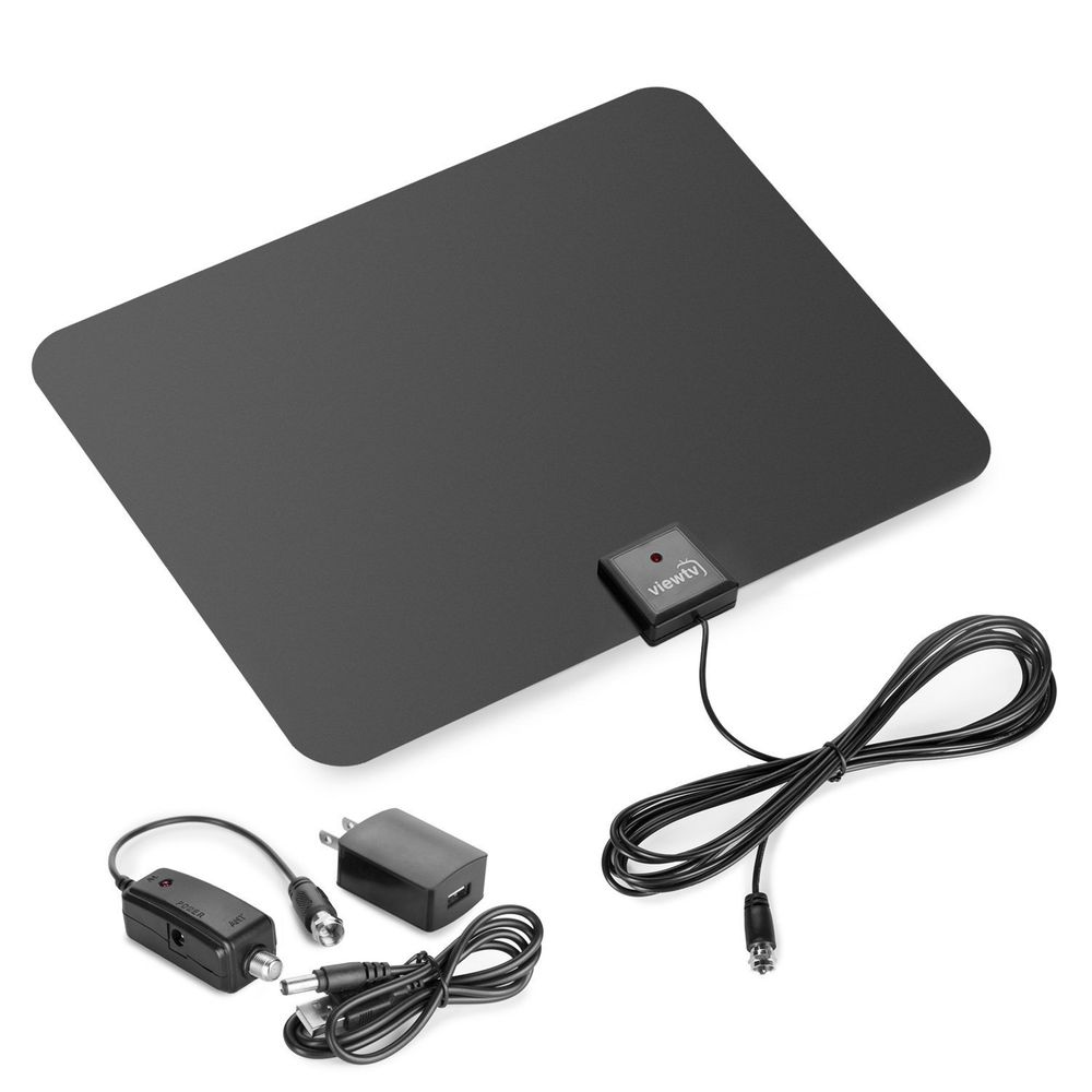 ViewTv Flat HD Digital Indoor Amplified TV Antenna - 60 Miles Range $14.99 + Free shipping Ebay