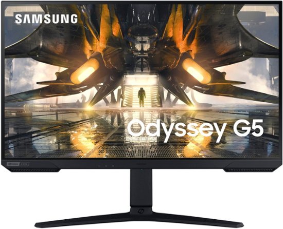 Samsung - Odyssey 27” IPS LED QHD FreeSync & G-Sync Compatible Gaming Monitor with HDR (Display Port, HDMI) - Black $279.99