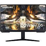 Samsung - Odyssey 27” IPS LED QHD FreeSync &amp; G-Sync Compatible Gaming Monitor with HDR (Display Port, HDMI) - Black $279.99