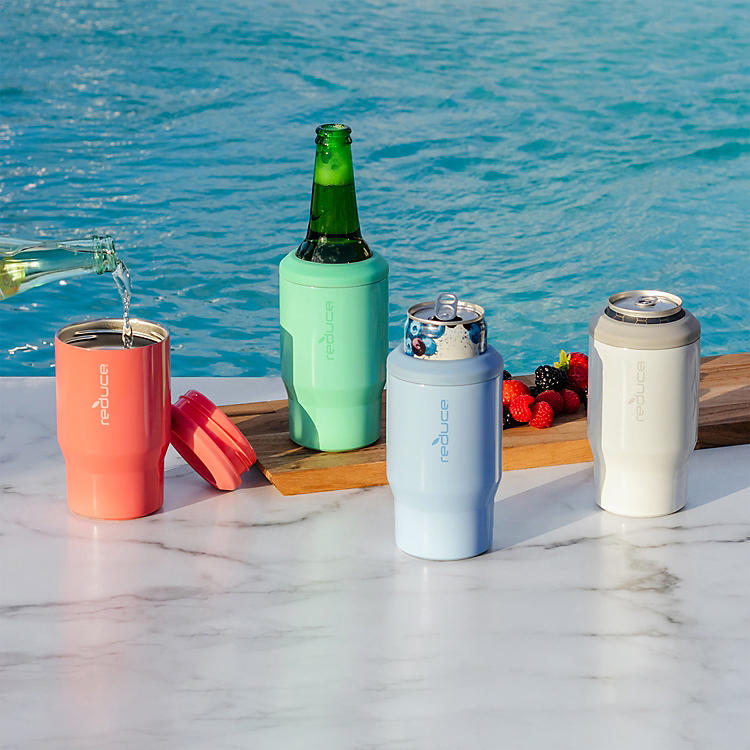 Reduce 14 oz. Vacuum Insulated Stainless Steel Drink Cooler, 4 Pack