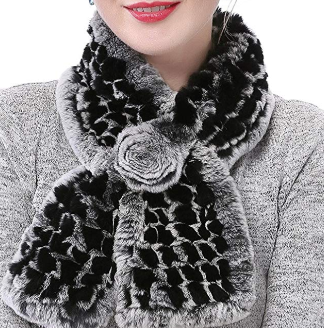 Valpeak Real Fur Scarves Women Winter Fur Neck $19.99