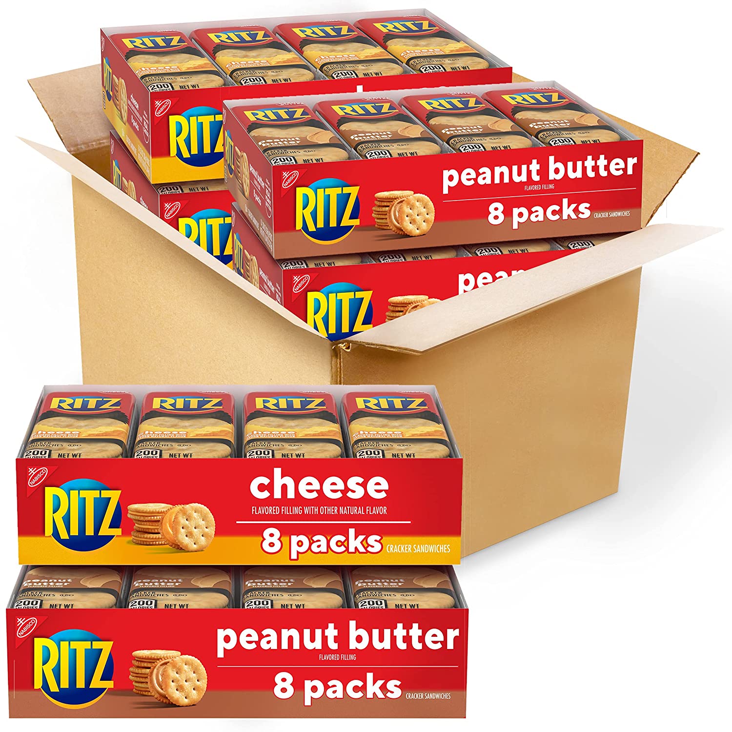 Ritz Peanut Butter and Cheese Sandwich Cracker Variety Pack of 32-$15.11