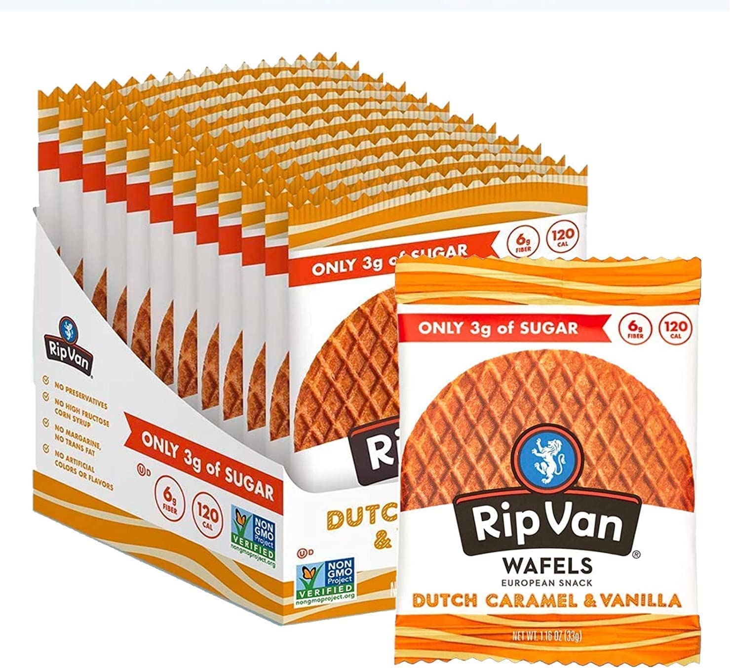 Rip Van Wafels Dutch Caramel & Vanilla Stroopwafels-12 Count-Pack of 4-$12.99 YMMV
