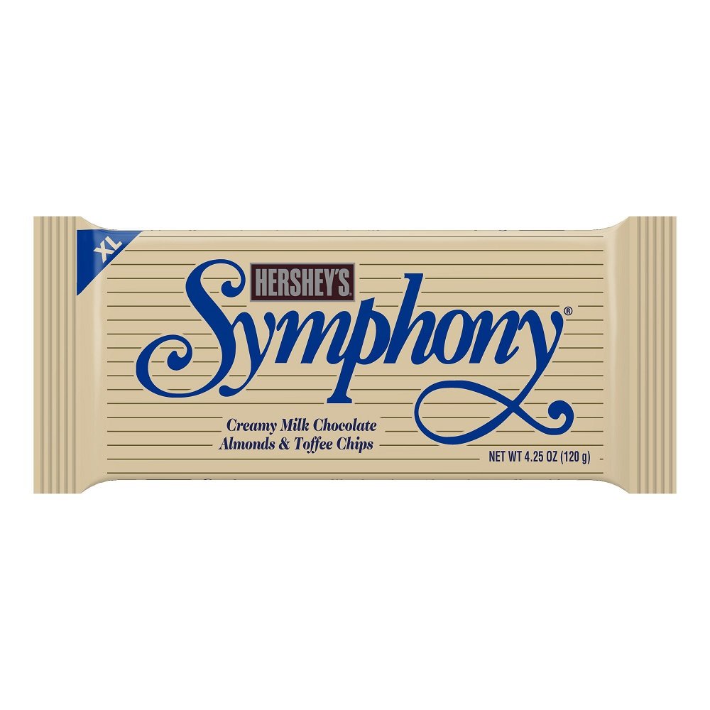 Hershey's SYMPHONY Chocolate Almond Toffee XL Candy Bars-12 Count, 4.25 oz.-$18.19-Amazon
