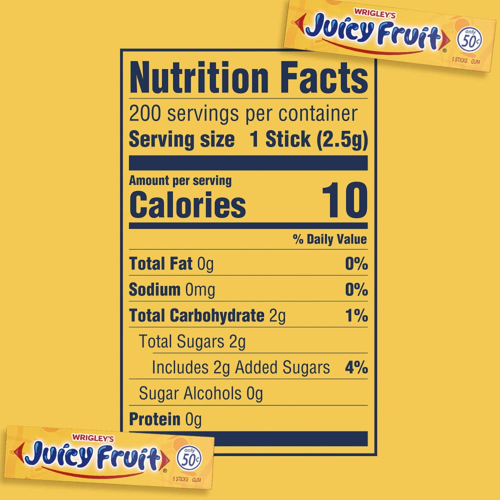 Wrigley's Juicy Fruit GumBox of 40, 5 Stick Packs10.00Amazon
