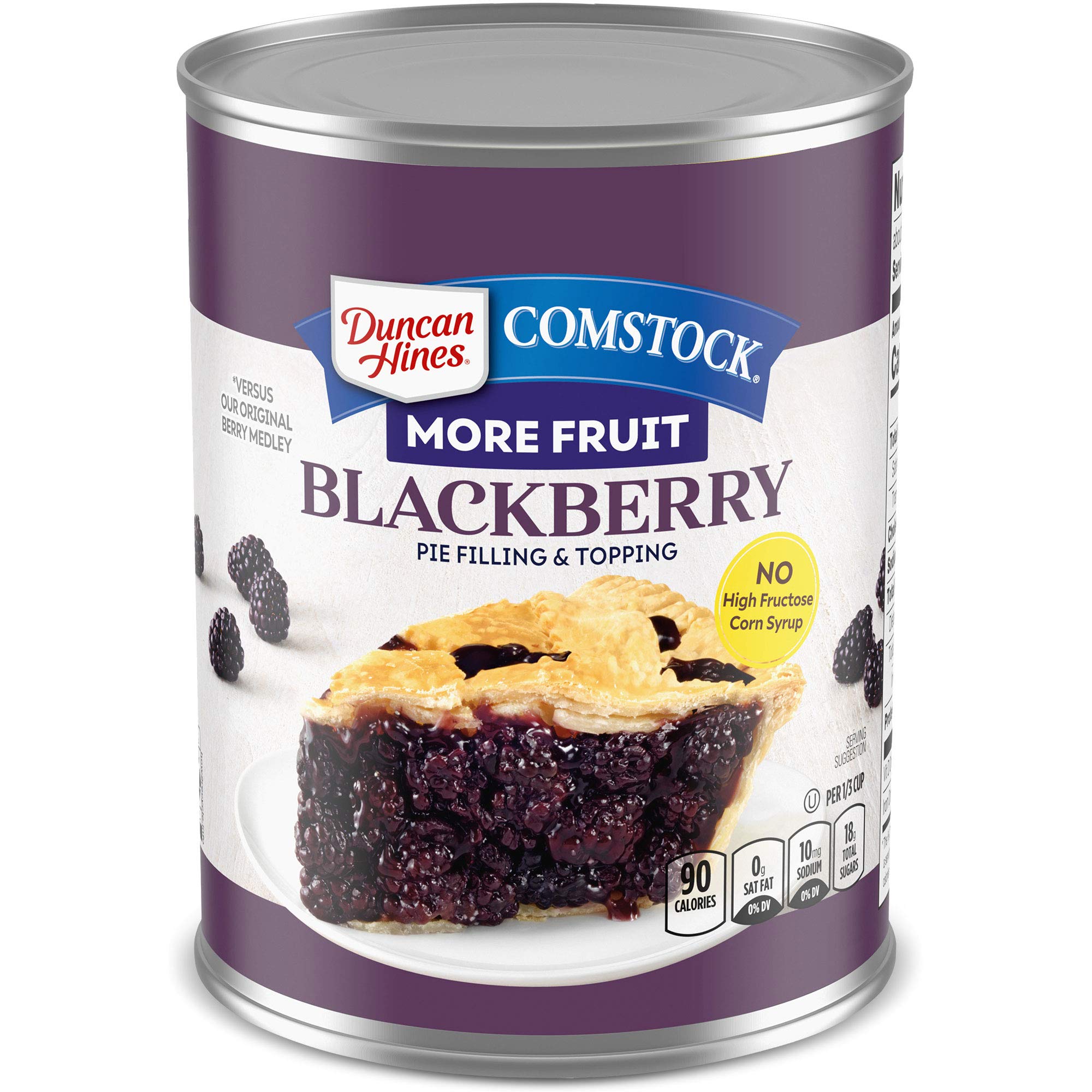 Duncan Hines Comstock Blackberry Premium Fruit Pie Filling-Pack of 12, 21 Ounce Cans-$16.96-Amazon