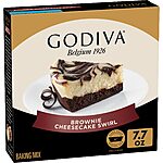 Godiva 7.7 oz. Chocolatier Brownie Cheesecake Swirl Cake Mix-Pack of 5-$6.49 ($1.30 each)