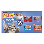 Purina Friskies Wet Cat Food Shreds Beef, Turkey, Whitefish, and Chicken &amp; Salmon-40 Pack-$23.59 AC-YMMV