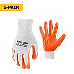 5-Pair Firm Grip Nitrile Coated Tough Working Gloves (Large) $5 + Free Shipping