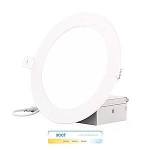 InfiBrite 6 in. 3CCT Selectable 12-Watt 1050 Lumens Ultra-Thin Integrated LED Light Kit, $8.87-Home Depot-FREE Delivery
