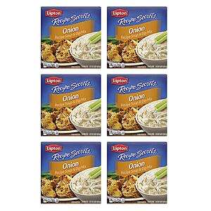 6-Boxes 2-Oz Lipton Recipe Secrets Onion Soup and Dip Mix $5.61 w/ S&S-Amazon