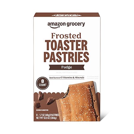 Amazon Grocery, Frosted Toaster Pastries, Fudge, 13.5 ounce, 8 Count-$1.59