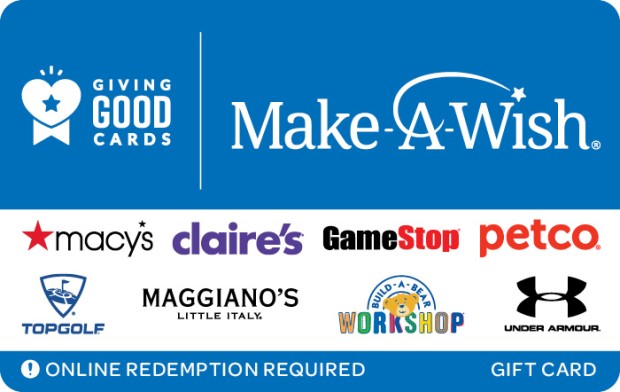 Kroger - Purchase a $50 Giving Good Make-A-Wish eGift Card, get 15% bonus! (Macy's, Claire's, GameStop, Under Armour and others) $50