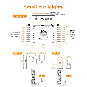 Refoss Smart Home Wi-Fi/Bluetooth Energy Monitor System w/ 16x 60A Circuit Sensors $157.50 + Free Shipping