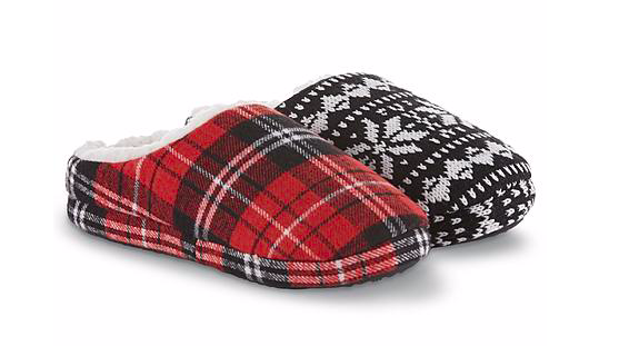 Joe Boxer Women's 2-Pairs Riley Scuff Slippers