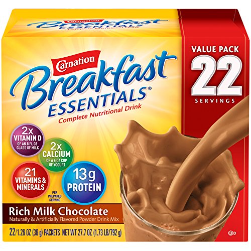 $5.26 w/ S&S 15% Carnation Breakfast Essentials Powder Drink Mix, Rich Milk Chocolate, 22 Packets