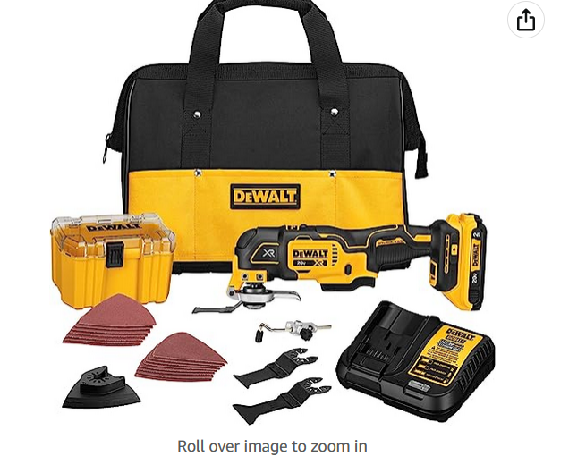 DEWALT 20V MAX XR Multi-Tool Kit, 2 A Battery, Oscillating Tool, 6-Speed, Quick Blade Change for Multi-Tool Needs, Cordless (DCS356D1) Prime Day $119