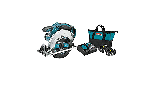 Makita XSS02Z 18-Volt LXT Lithium-Ion Cordless 6-1/2 Inch Circular Saw with BL1840BDC2 18-Volt LXT Lithium-Ion Battery and Rapid Optimum Charger Starter Pack (4.0Ah) - $179