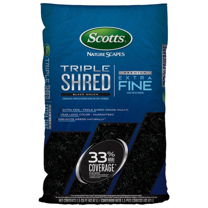Begins 4/22, Lowe's, Scotts Nature Scapes Triple Shred 1.5-cu ft  Mulch (black, brown, red) 4 for $10