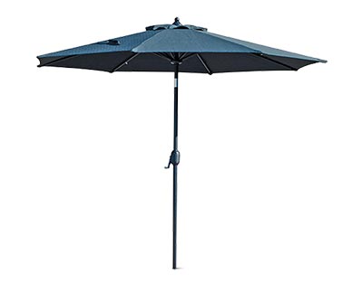 Aldi, Belavi 9' Aluminum Patio Umbrella (black, blue or gray), $29.99, in store