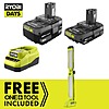 RYOBI ONE+ 18V Cordless LED Workbench Light Kit with 4.0 Ah Battery, 2.0 Ah Battery, and Charger, $79, FS, Home Depot