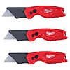 3 pack Milwaukee FASTBACK Compact Folding Utility Knife with General Purpose Blade, $18.97, free shipping, Home Depot
