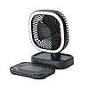 Mainstays New Rechargeable Personal USB Fan with Wireless Charging Pad and Led Lighting Black, $14.41, FS for Walmart+, Walmart $14.47