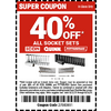 Harbor Freight PL sale extended, 40% off socket sets, 35% off torque wrenches, 40% off drill/step drill bits, 30% off Badland winches, 35% off rubber and elastic cords, thru 8/24