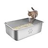 PWTAA Stainless Steel Cat Litter Box (17.7&amp;quot;x13.8&amp;quot;x5.9&amp;quot;), $14.99, free shipping for Prime, Woot!