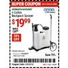 Harbor Freight coupon, GREENWOOD 4 Gallon Backpack Sprayer for $19.99 (33% off)