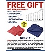 Harbor Freight, Nov 7-9, FREE gift with any $34.99 purchase, ITC receives free with ANY purchase, 9 piece wrench set, 50 pack shop towels or moving blanket