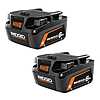 RIDGID 18V 6.0 Ah MAX Output Lithium-Ion Batteries (2-Pack), $129, FS, Home Depot