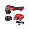 Milwaukee M18 FUEL 18V Lithium-Ion Brushless Cordless 4-1/2 in./5 in. Grinder and Starter Kit w/(1) 5.0 Ah Battery and Charger, $149, FS, Home Depot
